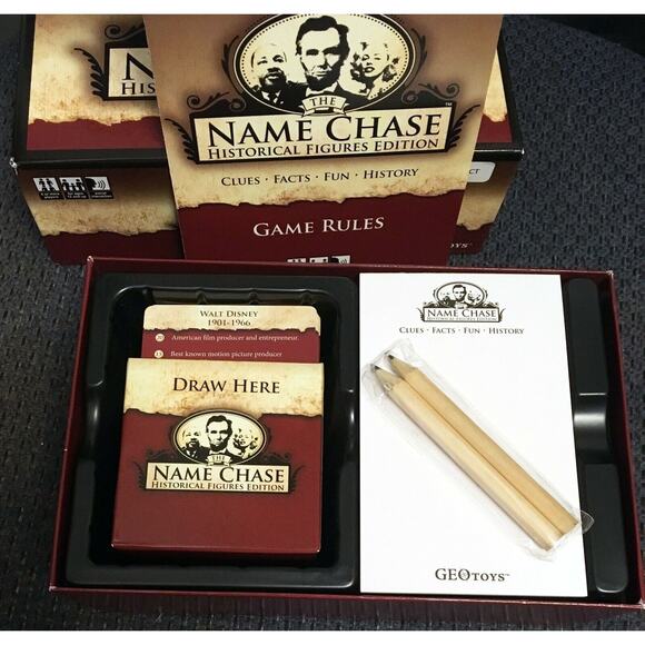 Name Chase: Historical Figures Trivia Game Homeschool Education - Complete - Picture 6 of 6